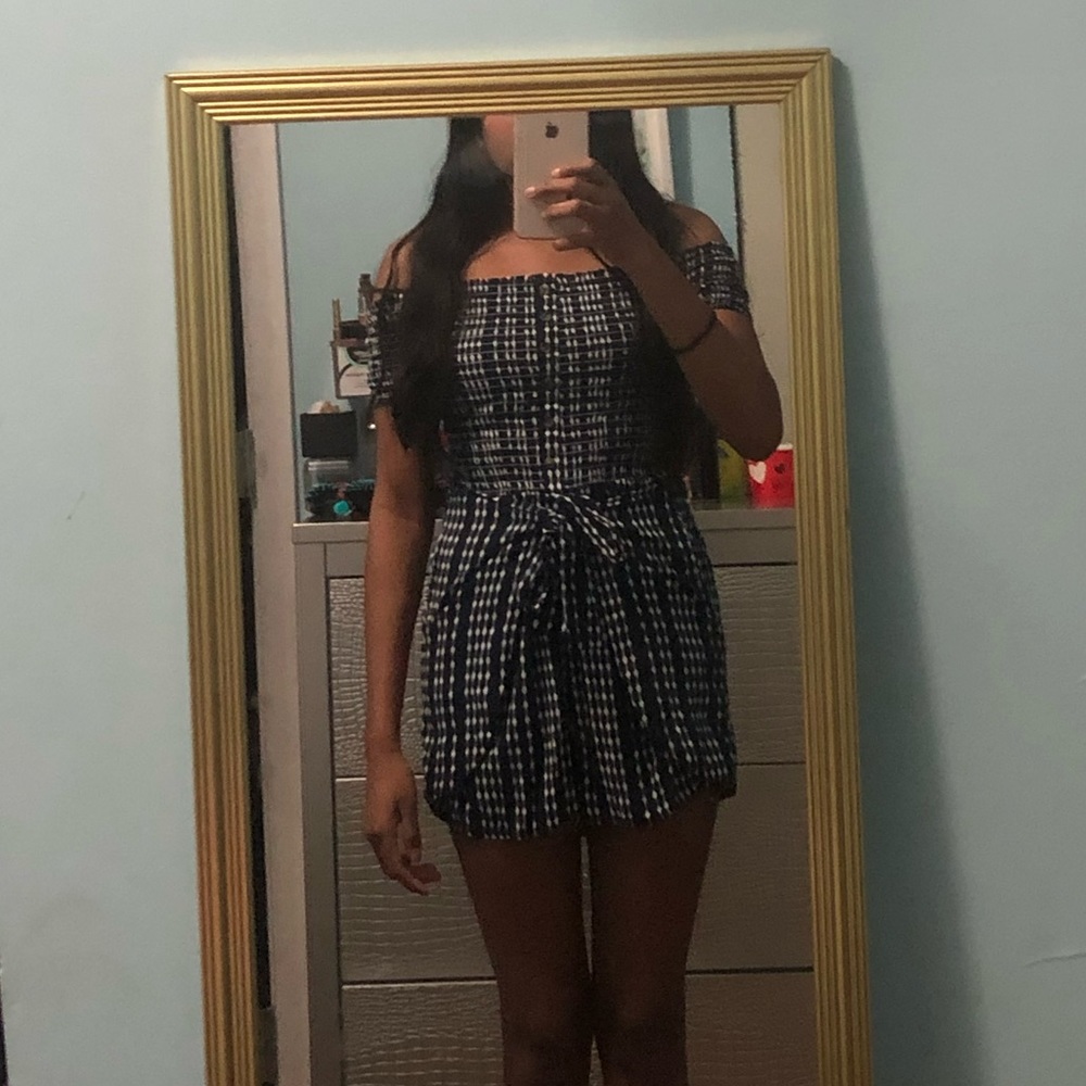 blue romper